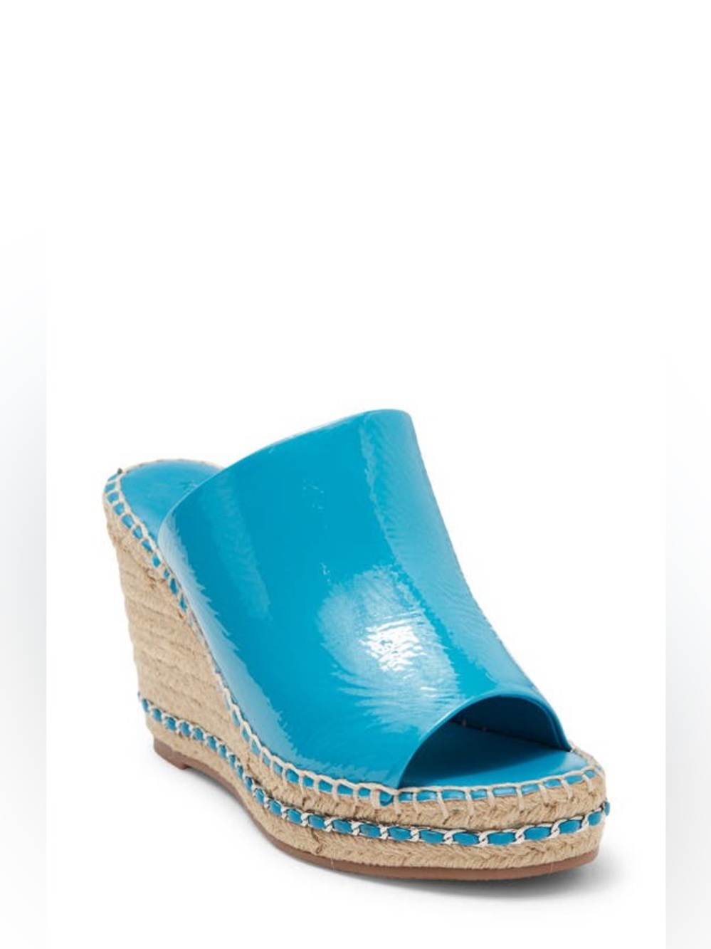 Karl Lagerfeld Blue Patent Leather Wedges